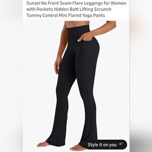 Women’s Black Flare Leggings   W-31